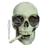 smoking skull